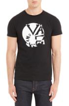 Men's Valentino Wave Print T-shirt - Black