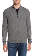 Men's Nordstrom Men's Shop Honeycomb Zip Front Cardigan