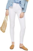 Women's Topshop Leigh Skinny Jeans W X 30l (fits Like 28-29w) - White