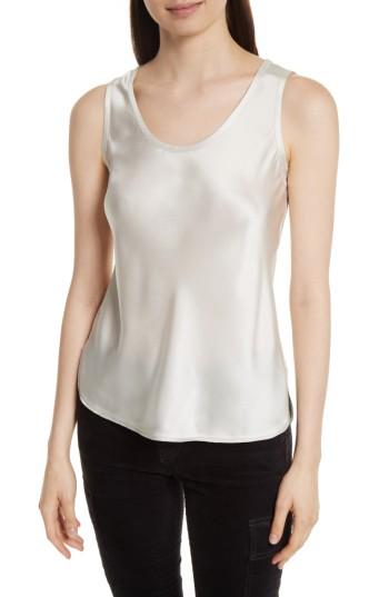 Women's Vince Bias Cut Silk Tank - Ivory