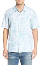 Men's Jack O'neill Driftwood Regular Fit Short Sleeve Print Sport Shirt, Size - White