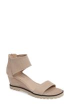 Women's Pelle Moda Ricki Mesh Strap Wedge .5 M - Beige