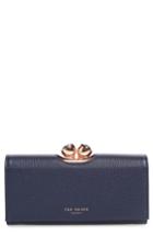 Women's Ted Baker London Tammyy Pebbled Leather Matinee Wallet - Blue