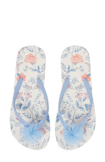 Women's Joules Embellished Flip Flop M - White