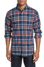 Men's Mizzen+main Redmond Slim Fit Multi Madras Flannel Shirt - Blue