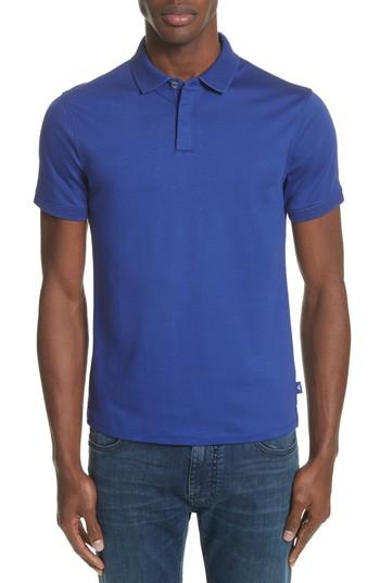 Men's Emporio Armani Slim Fit Polo, Size - Blue