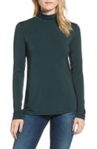 Women's Amour Vert 'flannery' Stripe Stretch Jersey Turtleneck - Green