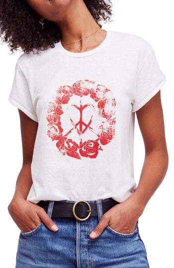 Women's Free People Rose Graphic Tee - White