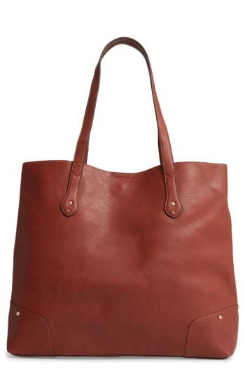 Sole Society Rome Faux Leather Tote - Brown