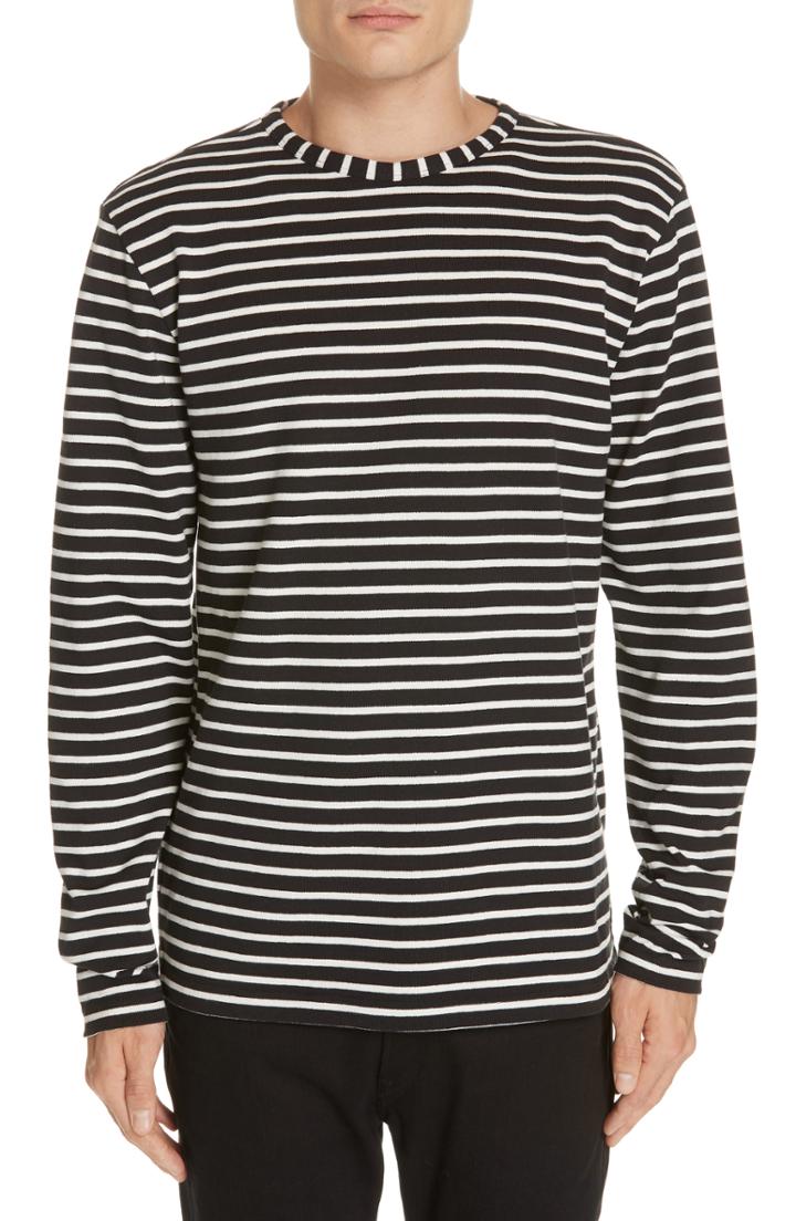 Men's Ps Paul Smith Stripe Long Sleeve T-shirt - Black