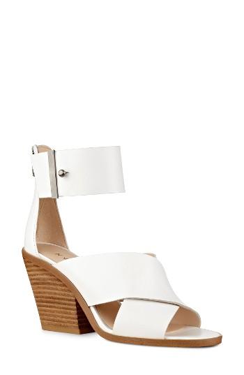 Women's Nine West Yannah Block Heel Sandal M - White