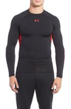 Men's Under Armour Heatgear Compression Fit Long Sleeve T-shirt, Size - Black