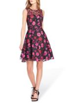 Petite Women's Tahari Embroidered Fit & Flare Dress P - Pink