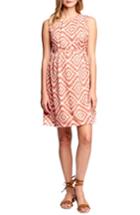Women's Maternal America 'vintage' Textured Maternity Dress - Coral