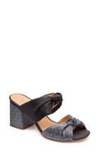 Women's Bill Blass Kaley Knotted Strap Slide Sandal M - Black