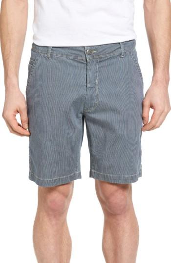 Men's Jeremiah Bryant Stripe Bleached Denim Shorts - Blue