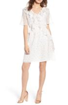Women's Lost Ink Ruffle Dress, Size - White