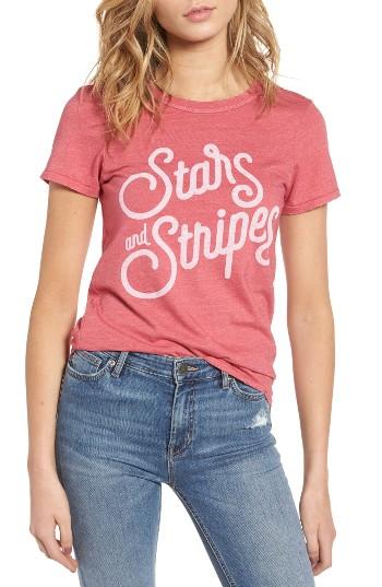 Women's Junk Food Stars & Stripes Graphic Tee - Red