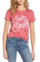 Women's Junk Food Stars & Stripes Graphic Tee - Red