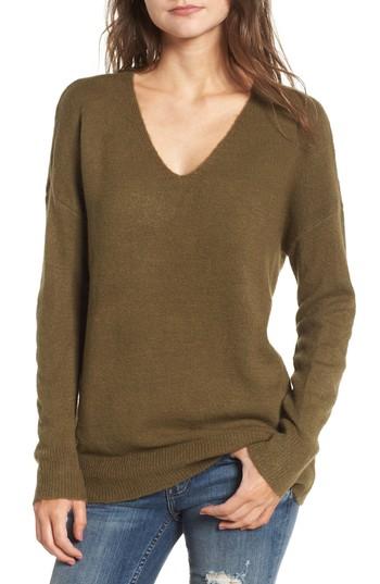 Women's Dreamers By Debut V-neck Sweater - Green