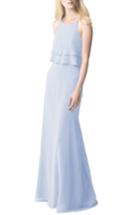 Women's Jenny Yoo Charlie Ruffle Chiffon Gown - Pink