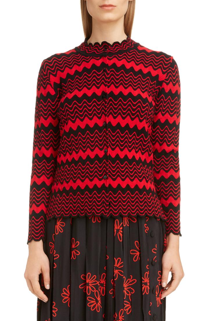 Women's Simone Rocha Wiggle Rib Cardigan - Black