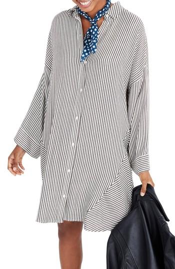 Women's Madewell Stripe Play Shirtdress - Black