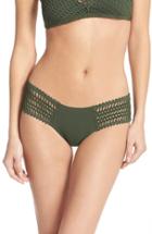 Women's Robin Piccone 'sophia' Crochet Bikini Bottoms - Green