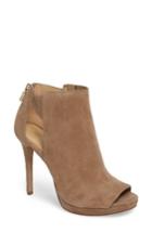 Women's Michael Michael Kors Mira Open Toe Platform Bootie .5 M - Brown