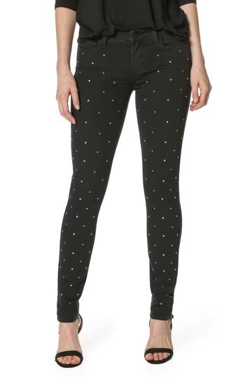 Women's Paige Verdugo Crystal Ultra Skinny Jeans - Black
