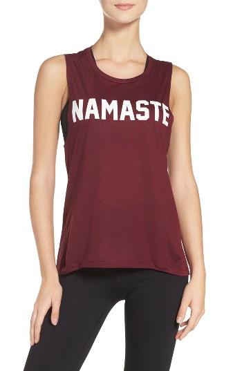 Women's Private Party Namaste Tank - Burgundy