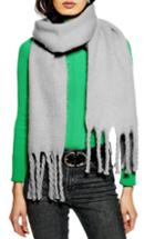 Women's Topshop Heavy Brushed Scarf, Size - Grey