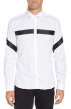 Men's Hugo Enian Slim Tape Detail Sport Shirt - White