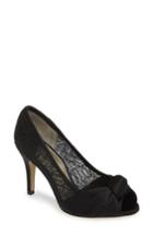 Women's Adrianna Papell Francesca Knotted Peep Toe Pump .5 M - Black