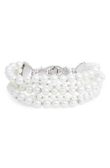 Women's Jenny Packham Drama Imitation Pearl Bracelet