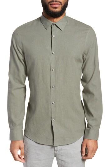 Men's Calibrate Linen Blend Sport Shirt - Grey