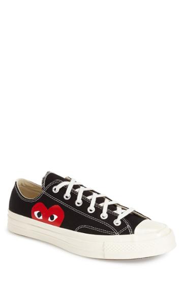 Men's Comme Des Garcons Play X Converse Chuck Taylor Low Top Sneaker .5 M - Black