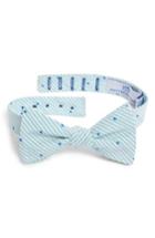 Men's Southern Tide Charleston Dot Cotton & Silk Bow Tie, Size - Green