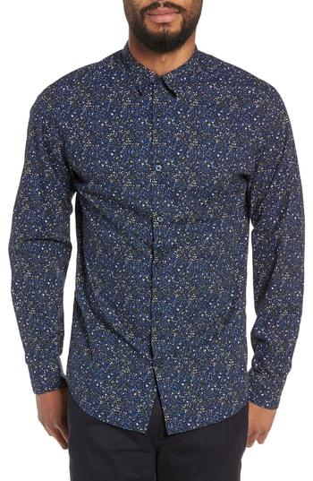 Men's Selected Homme Slim Fit Sport Shirt - Blue