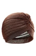 Women's Sole Society Shimmer Twisted Turban - Brown