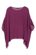 Women's Eileen Fisher Sheer Silk Georgette Top - Purple