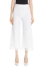 Women's Adam Lippes Lace Crop Wide Leg Pants - White