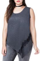 Women's Rachel Rachel Roy Lace Trim Asymmetrical Tank