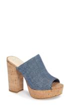 Women's Jessica Simpson Giavanna Open Toe Platform Slide .5 M - Blue