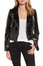 Women's Vigoss Faux Patent Leather Biker Jacket