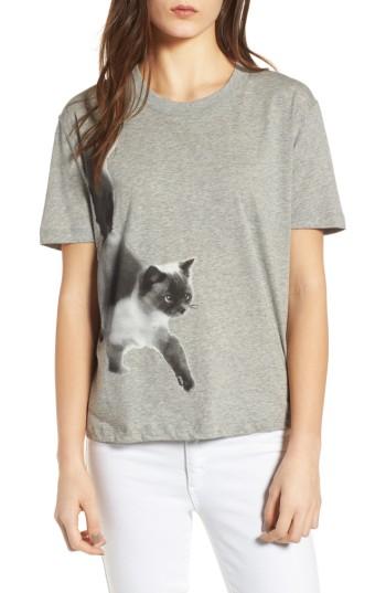 Women's Paul & Joe Sister Cat Print Graphic Tee - Grey