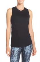 Women's Alo Heat Wave Ribbed Muscle Tee - Black