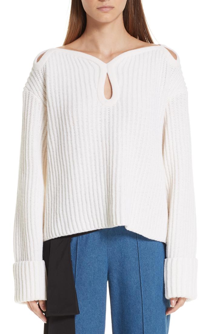 Women's Hellessy Keyhole Shoulder Merino Wool Sweater