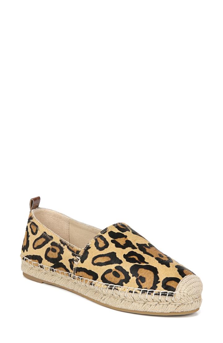Women's Sam Edelman Khloe Genuine Calf Hair Espadrille Flat M - Brown