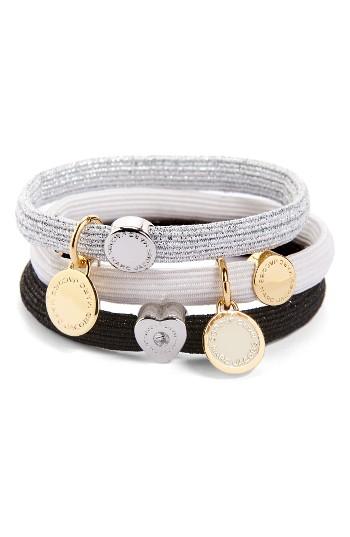 Marc Jacobs Logo Disc Set Of 3 Ponytail Holders